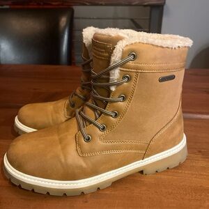 Mountain Warehouse Womens Casual Thermal Water Proof Boots Sz 9 brown tan laceup